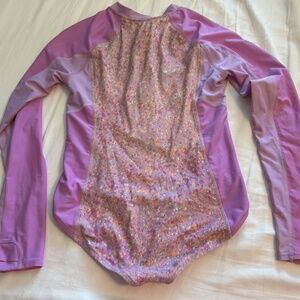 ATHLETA GIRL RASHGUARD ONE PIECE SWIMSUIT SIZE 12 / XL
